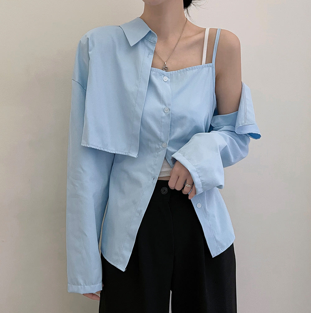 【SET】Bolero shirt+背心套裝