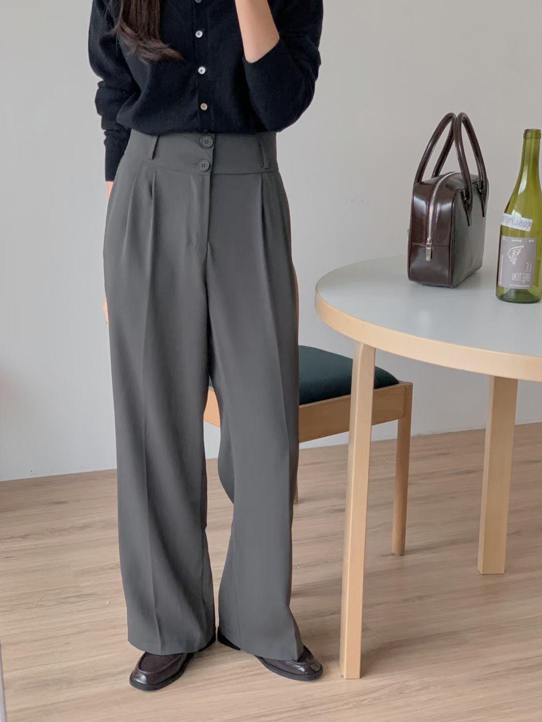 🇰🇷韓製兩粒扣西裝闊褲<KR>(S-L) - IKIMSTORE