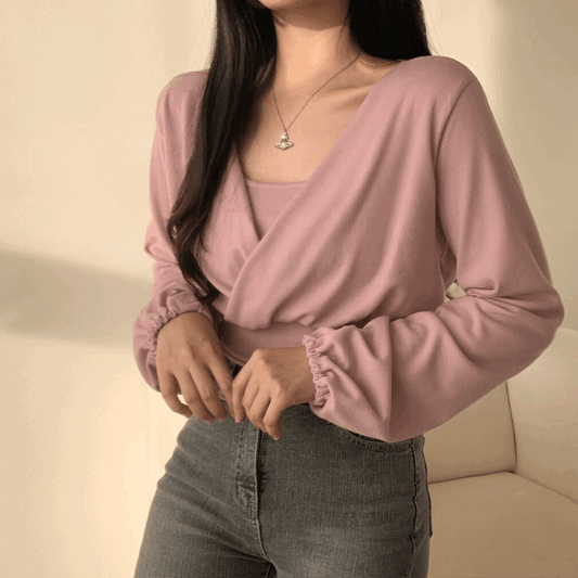 韓製氣質背心+裹身針織套裝 - IKIMSTORE