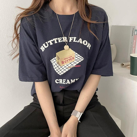 BUTTER 🧈手繪圖案T恤<KR> - IKIMSTORE