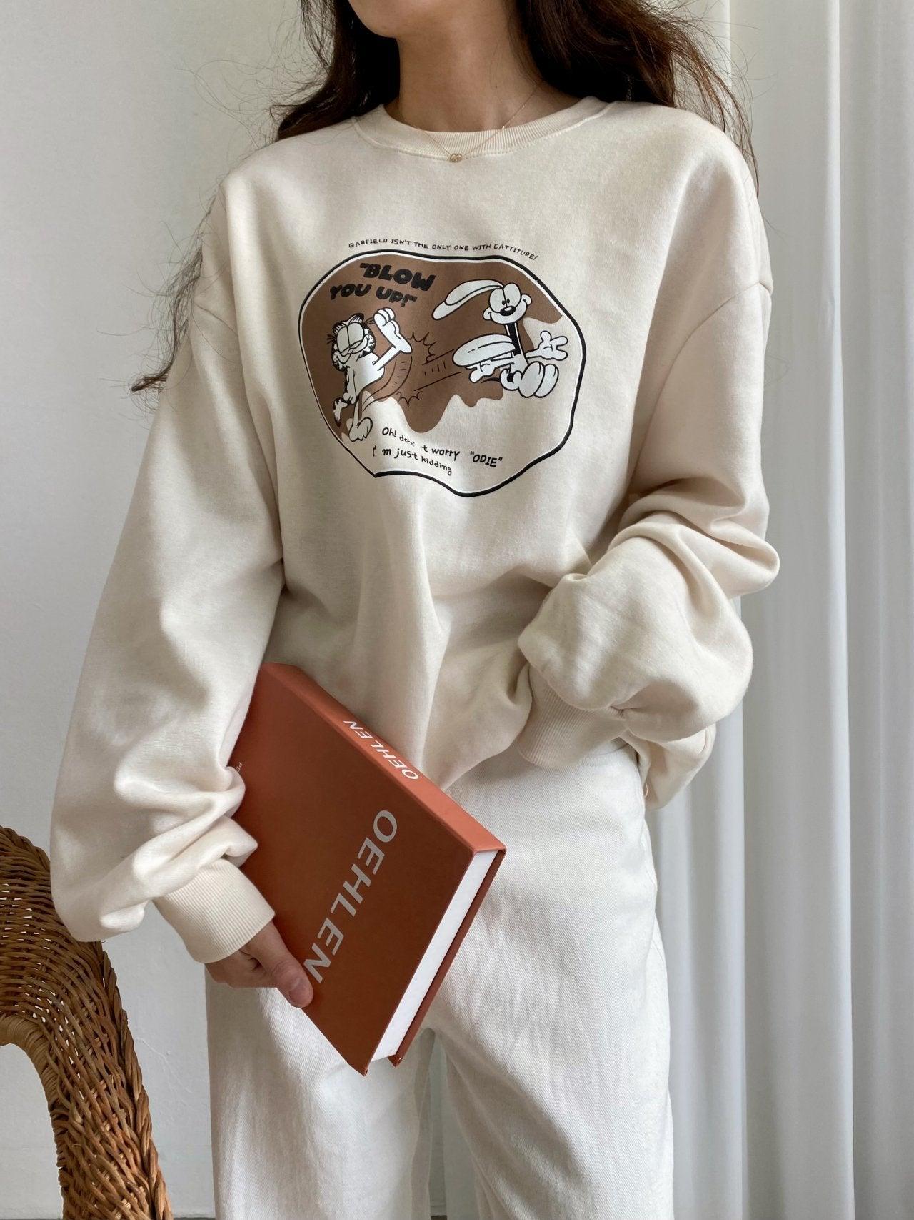 加菲貓卡通衛衣 3色入 <KR> - ikimstore