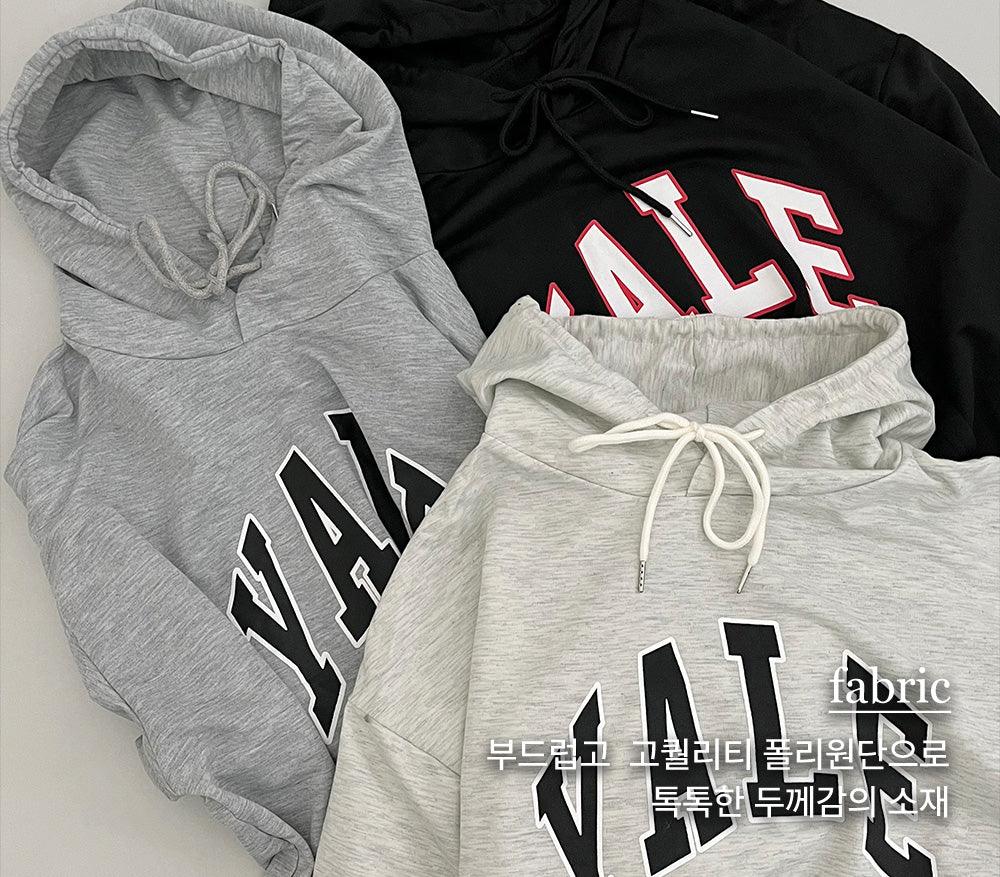 【春季新品】Yale字母印花連帽衛衣(3color) - IKIMSTORE
