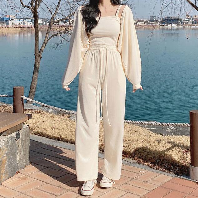懶人套裝♡ 法式優雅休閒三件套<KR> - IKIMSTORE
