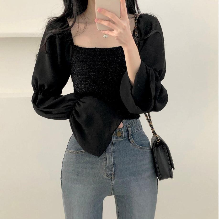 【🍷約會Look/可露肩!】Jasmine Puff Blouse<KR> - IKIMSTORE