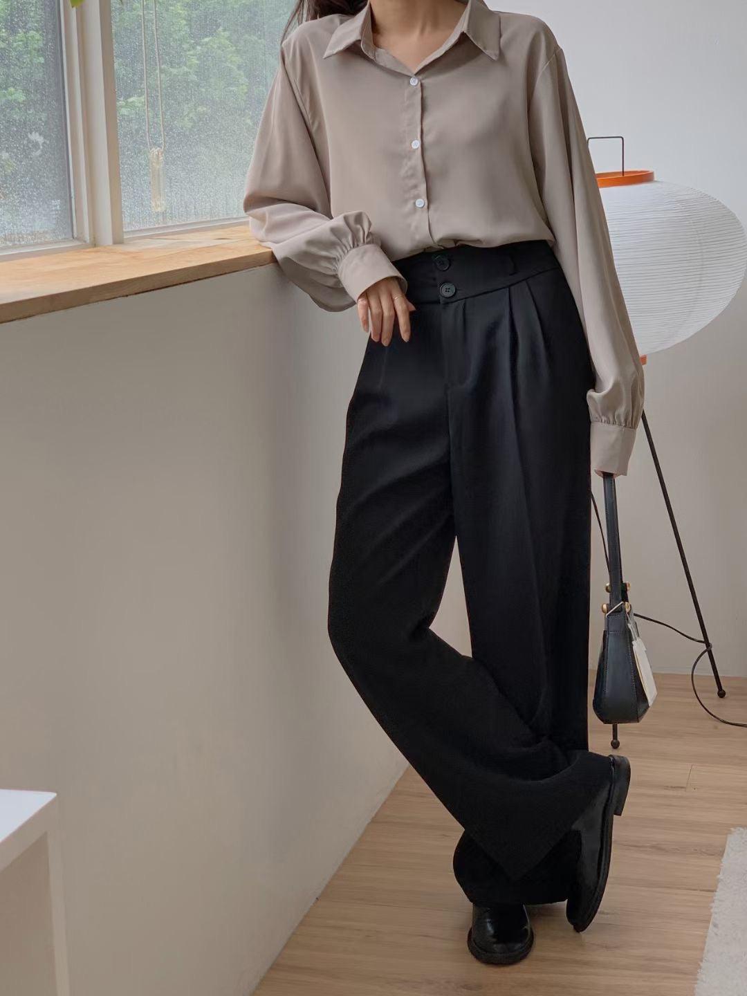 🇰🇷韓製兩粒扣西裝闊褲<KR>(S-L) - IKIMSTORE