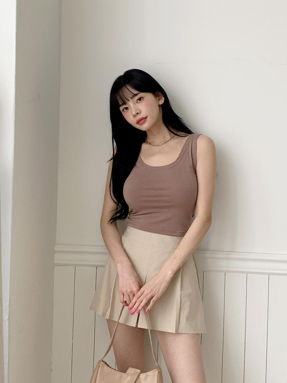 收副乳U領薄款背心<KR> - IKIMSTORE