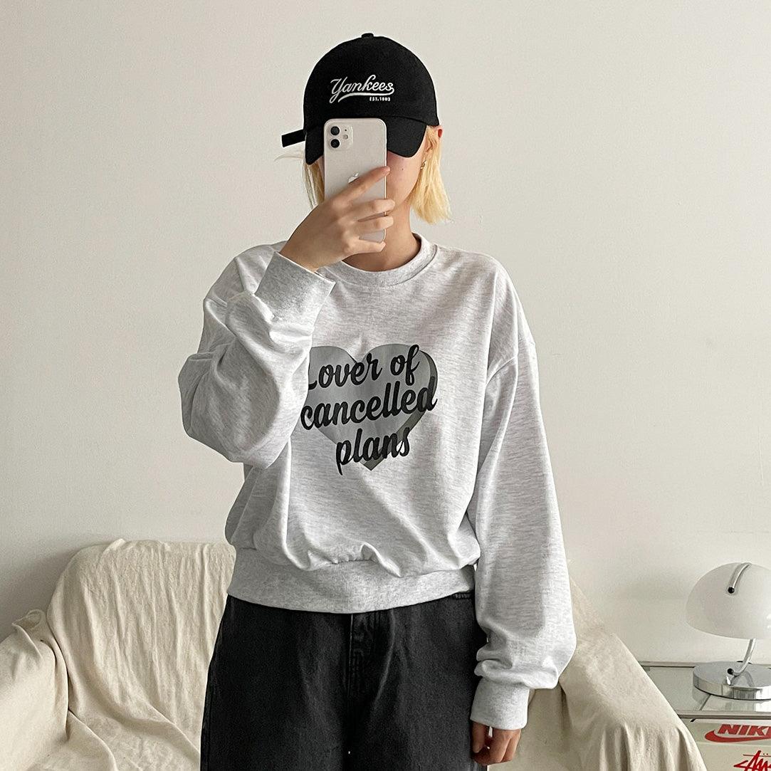 💛韓製Heart圖案短款衛衣T<KR> - IKIMSTORE