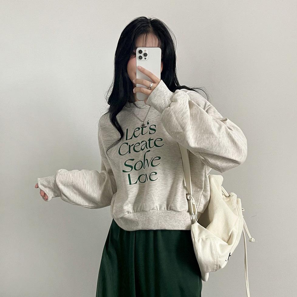 韓製Love刻字印花衛衣<KR> - IKIMSTORE