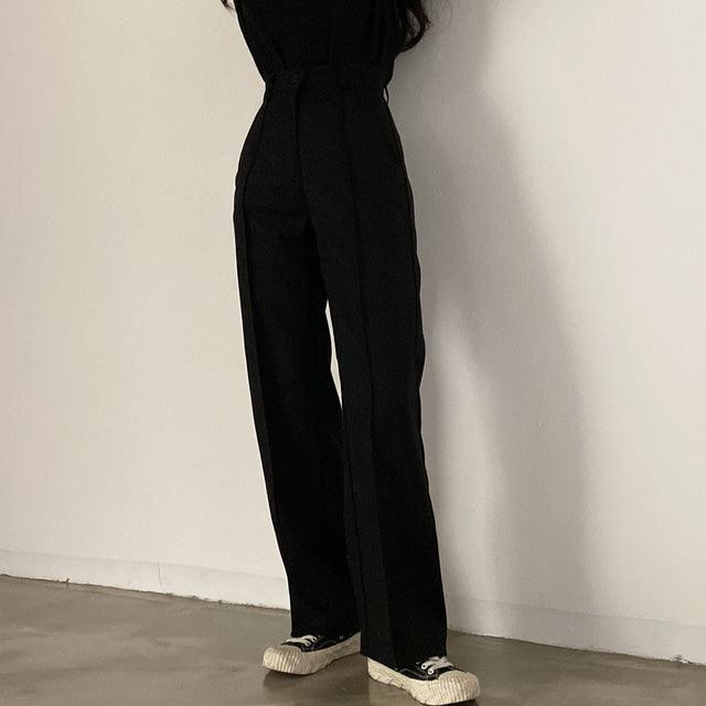 (含羊毛)摺線闊西褲 <KR> - IKIMSTORE
