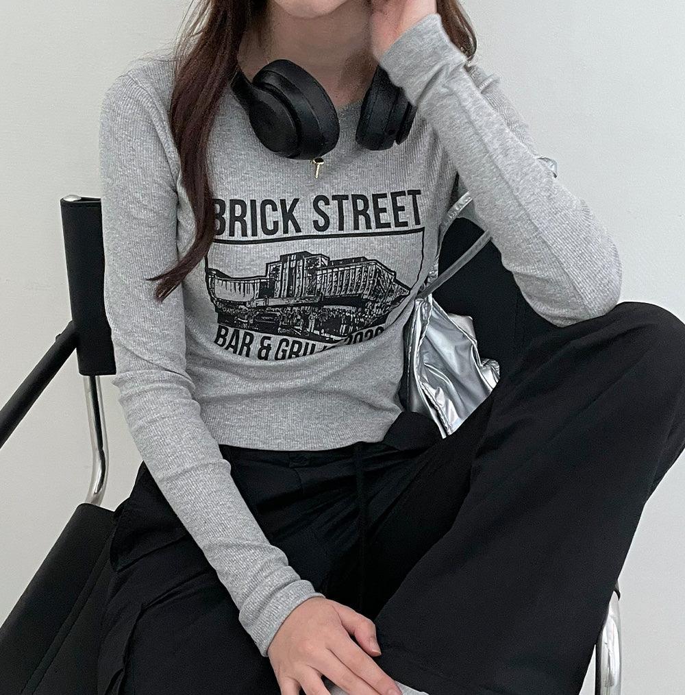 韓製Street羅紋長袖T恤<KR> - IKIMSTORE