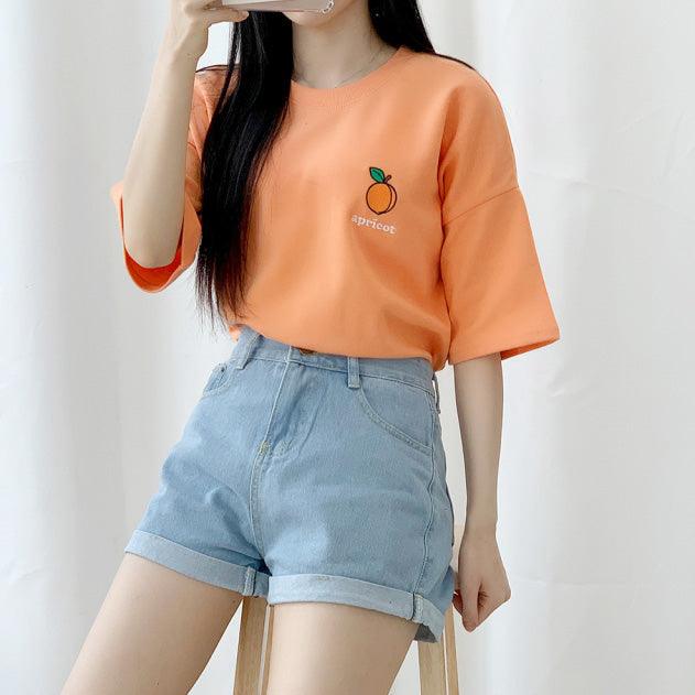 🇰🇷韓製水果刺繡短袖T恤<KR> - IKIMSTORE