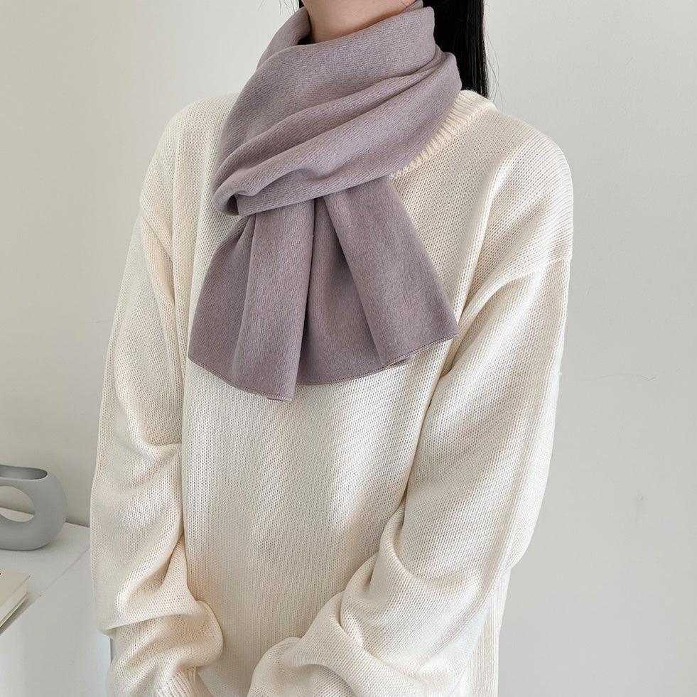 【現貨beige】暖乎乎♨️韓製冬季保暖素色頸巾<KR> - IKIMSTORE