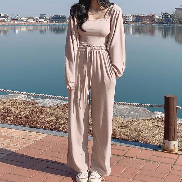 懶人套裝♡ 法式優雅休閒三件套<KR> - IKIMSTORE