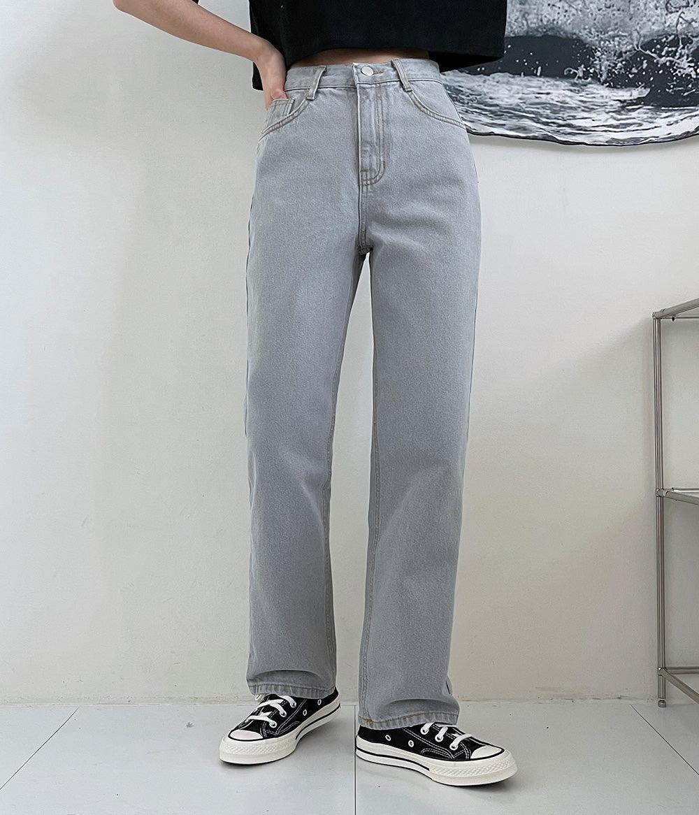 【Straight Fit!】韓製直筒六色牛仔褲<KR>(S-L) - IKIMSTORE