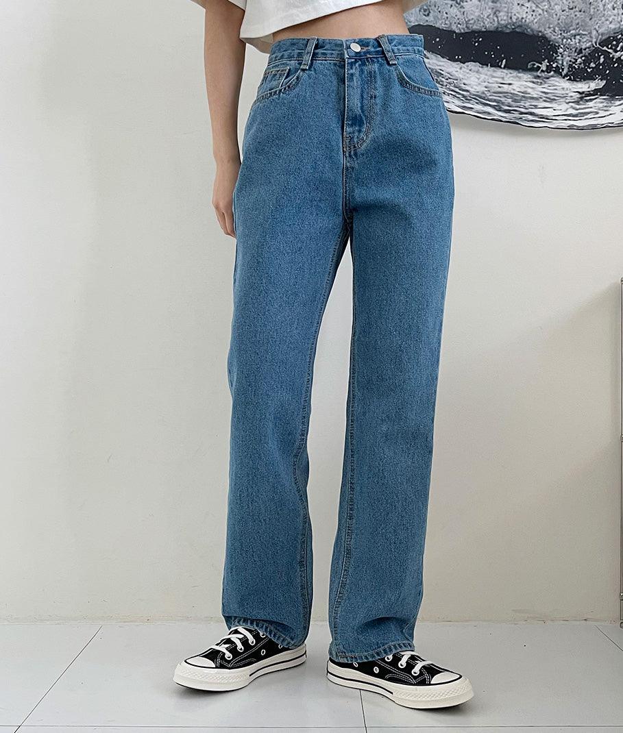 【Straight Fit!】韓製直筒六色牛仔褲<KR>(S-L) - IKIMSTORE