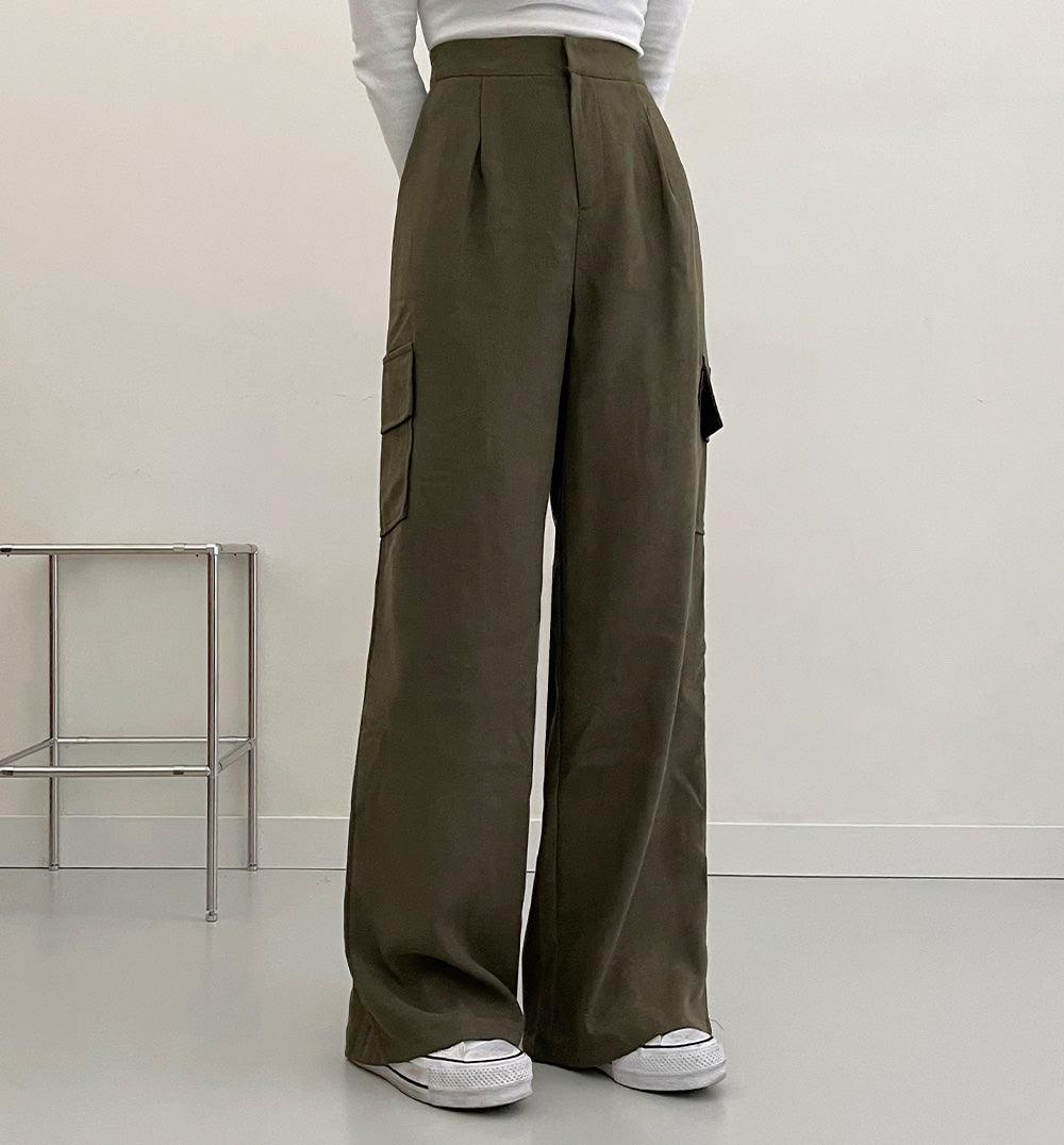 冬季加厚反絨工裝寬褲 - IKIMSTORE
