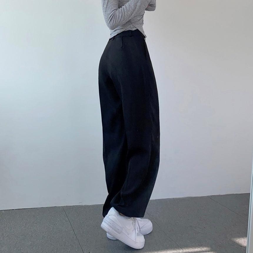 (兩穿!休閒/慢跑褲)束腳抽繩休閒闊褲<KR>(S-L) - IKIMSTORE