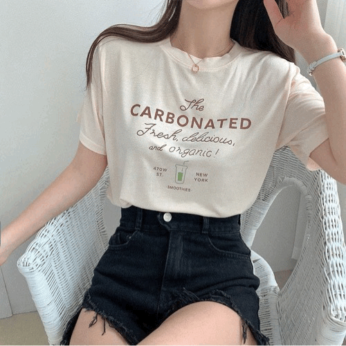 【現貨白、杏】CARBONATED🍹夏日短袖T恤<KR> - IKIMSTORE