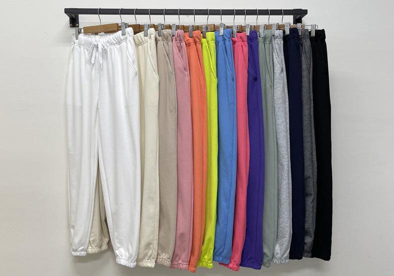 【韓製/S-5XL】高腰鬆緊腰慢跑束腳褲<KR> (14color) - IKIMSTORE