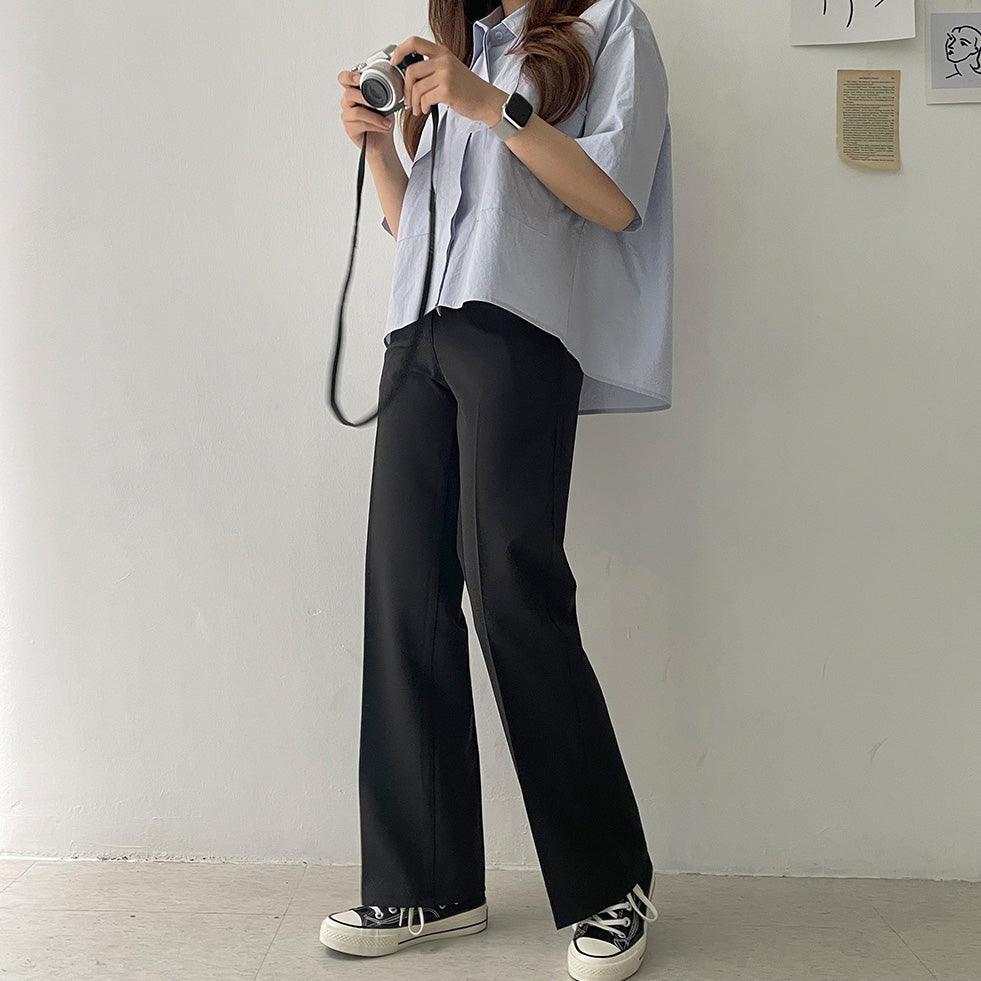 現貨倒數!【Regular Fit!】日常西裝闊腿褲<KR> (S-L) - IKIMSTORE