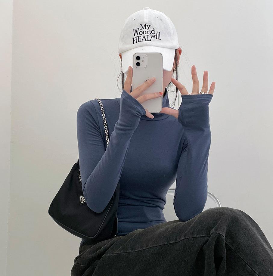 韓製冬季保暖高領T恤(7color)<KR> - IKIMSTORE