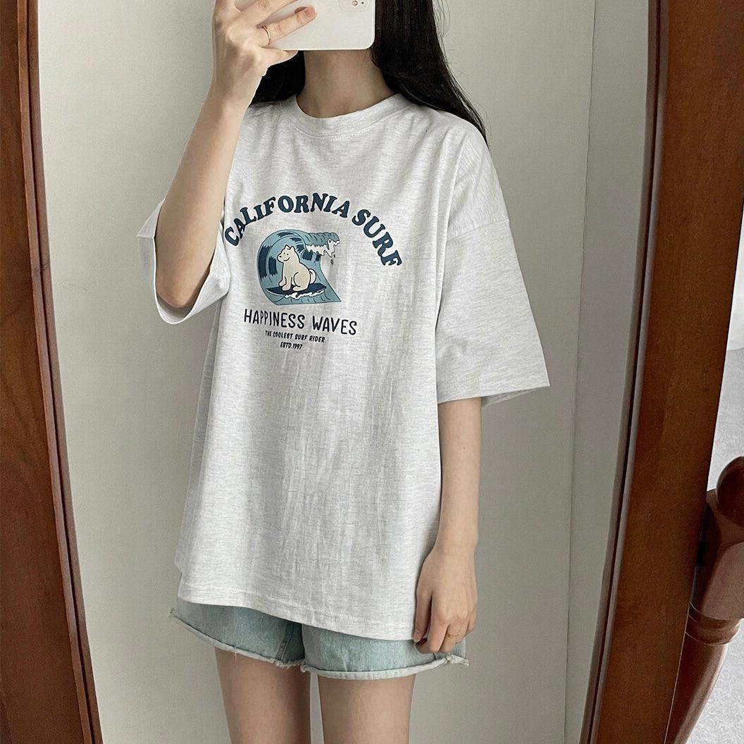 【現貨黑】 California滑浪犬短袖T恤<KR> - IKIMSTORE