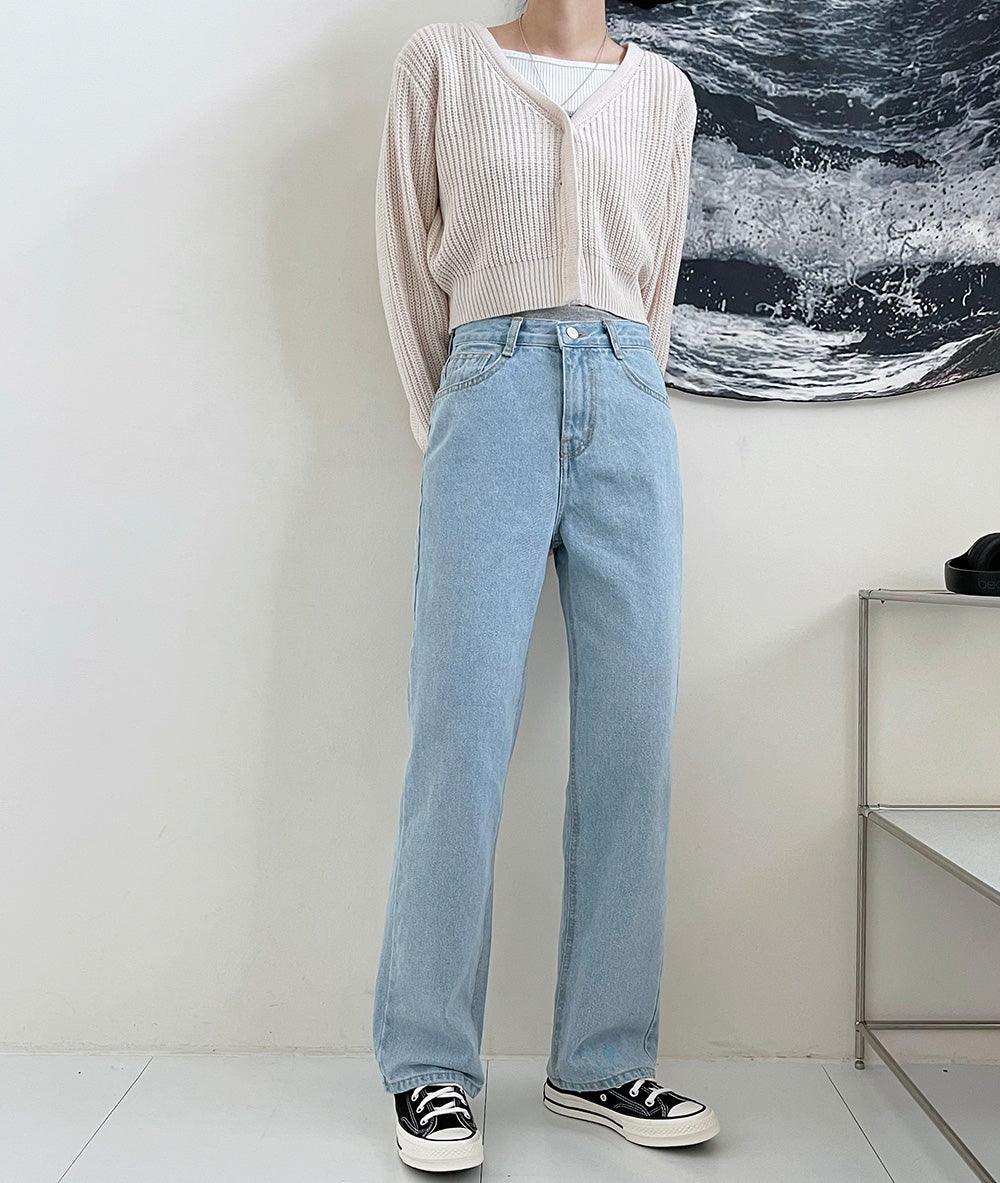 【Straight Fit!】韓製直筒六色牛仔褲<KR>(S-L) - IKIMSTORE