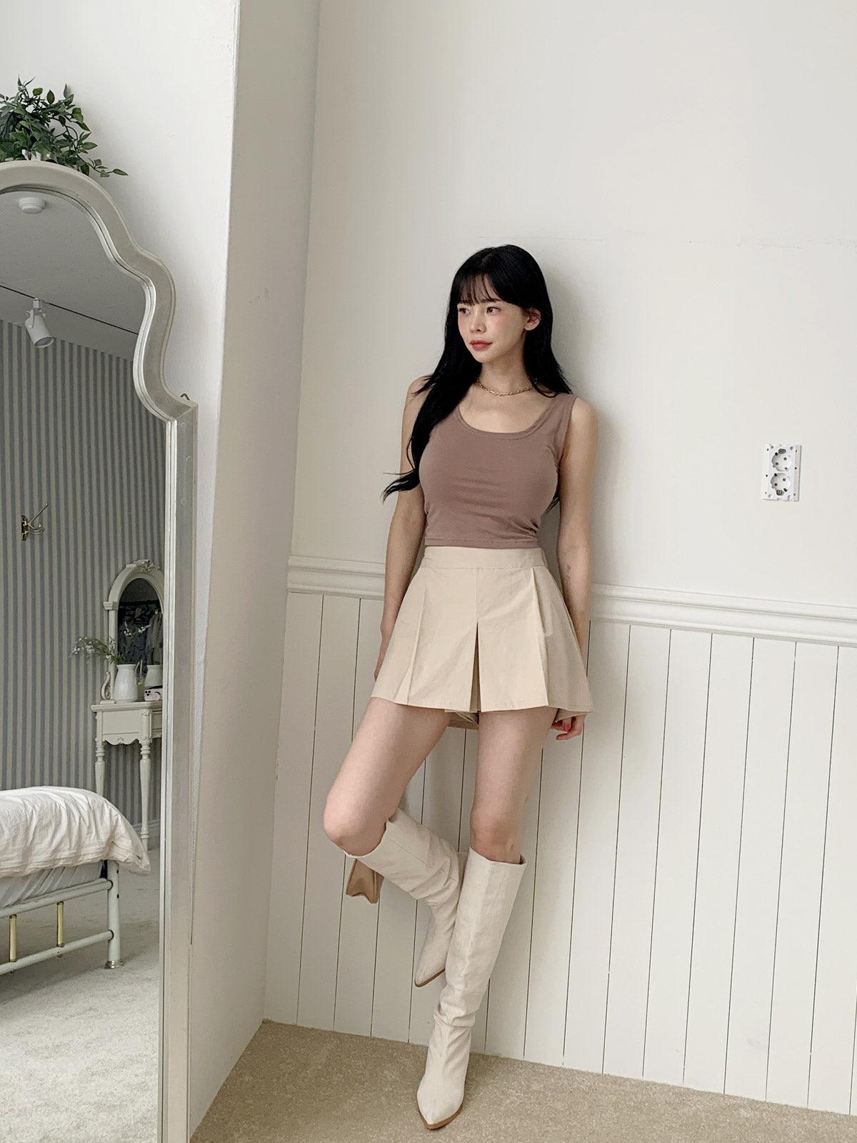 收副乳U領薄款背心<KR> - IKIMSTORE