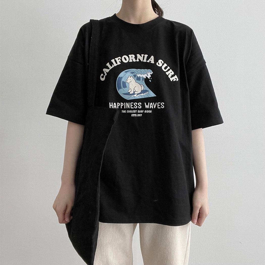 【現貨黑】 California滑浪犬短袖T恤<KR> - IKIMSTORE