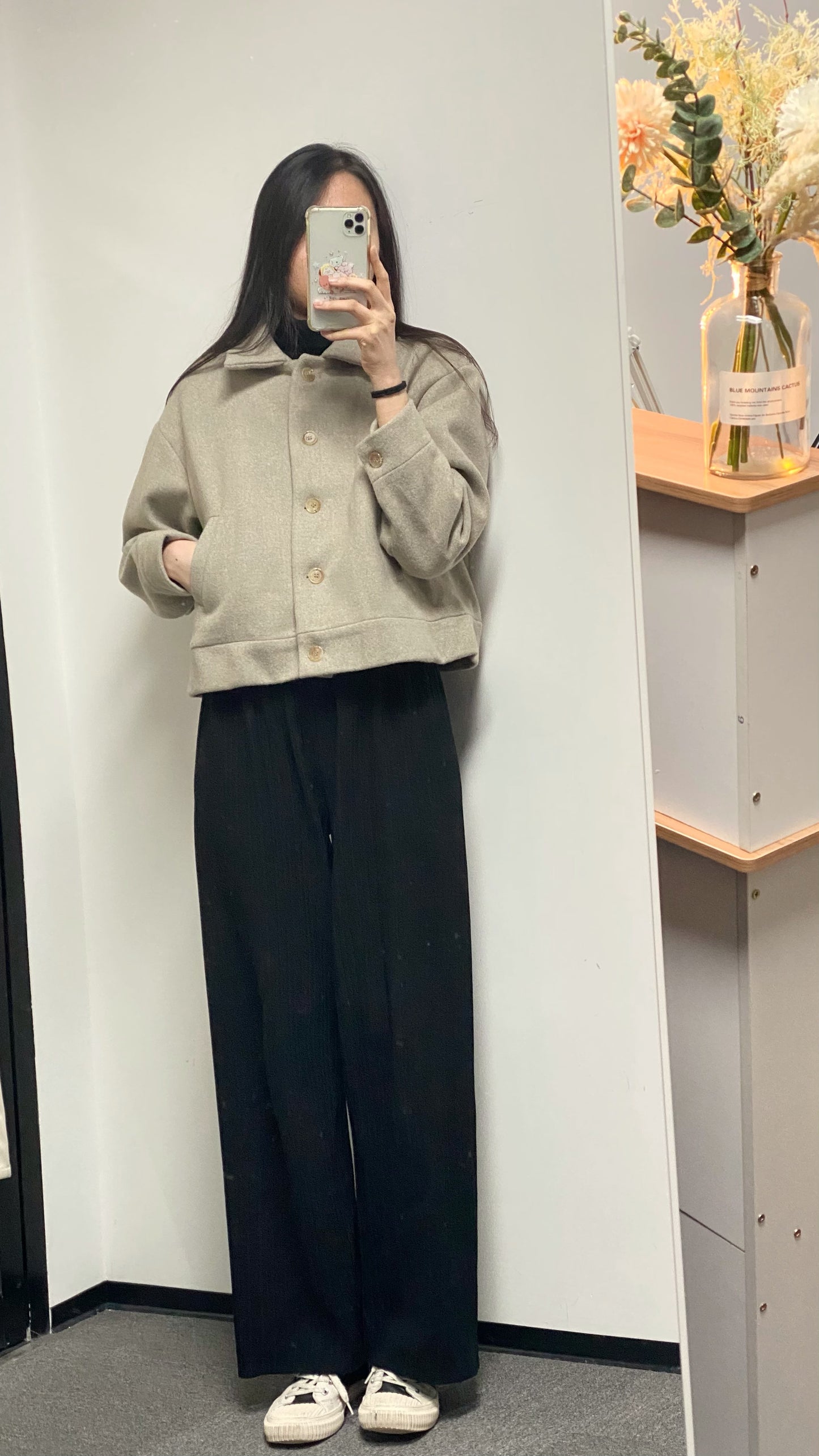 【現貨杏】韓製高質短款羊毛夾克<KR>