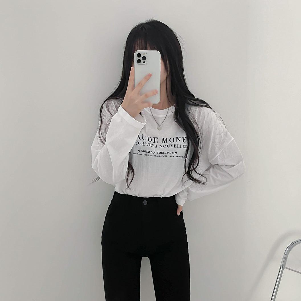 🇰🇷韓製Claude印字長袖T恤<KR> - IKIMSTORE