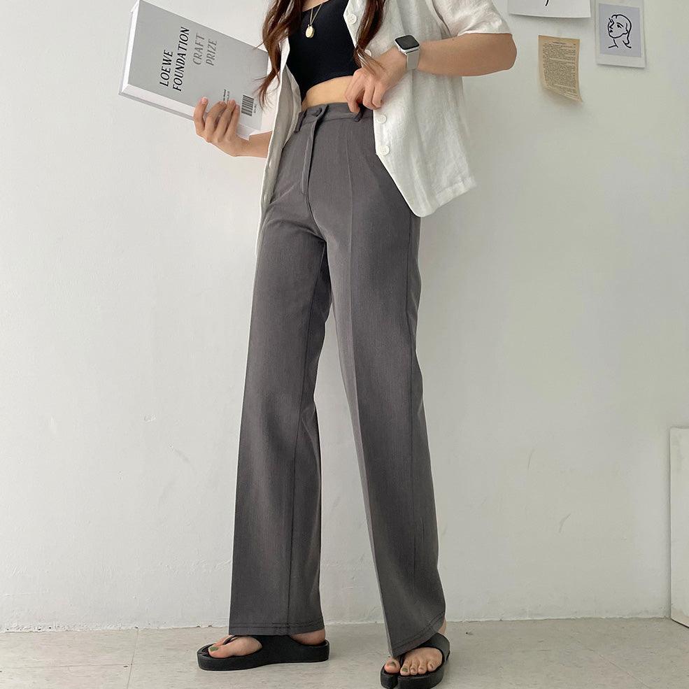 現貨倒數!【Regular Fit!】日常西裝闊腿褲<KR> (S-L) - IKIMSTORE