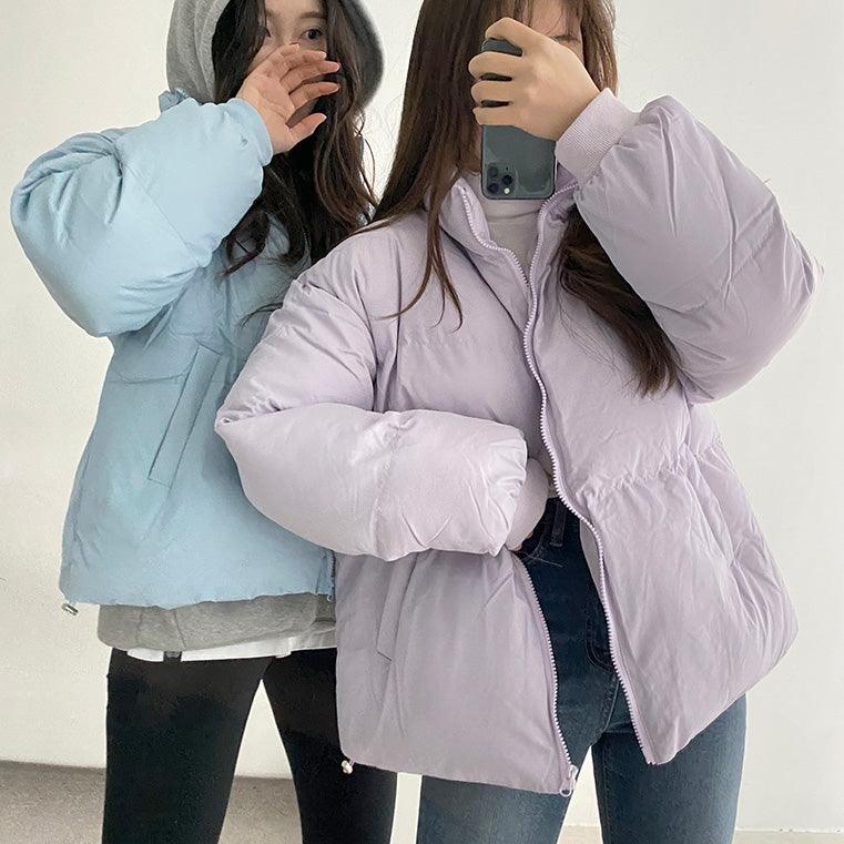 【Fit&Warm!】🍬9色Mentos加厚短款棉服 - IKIMSTORE