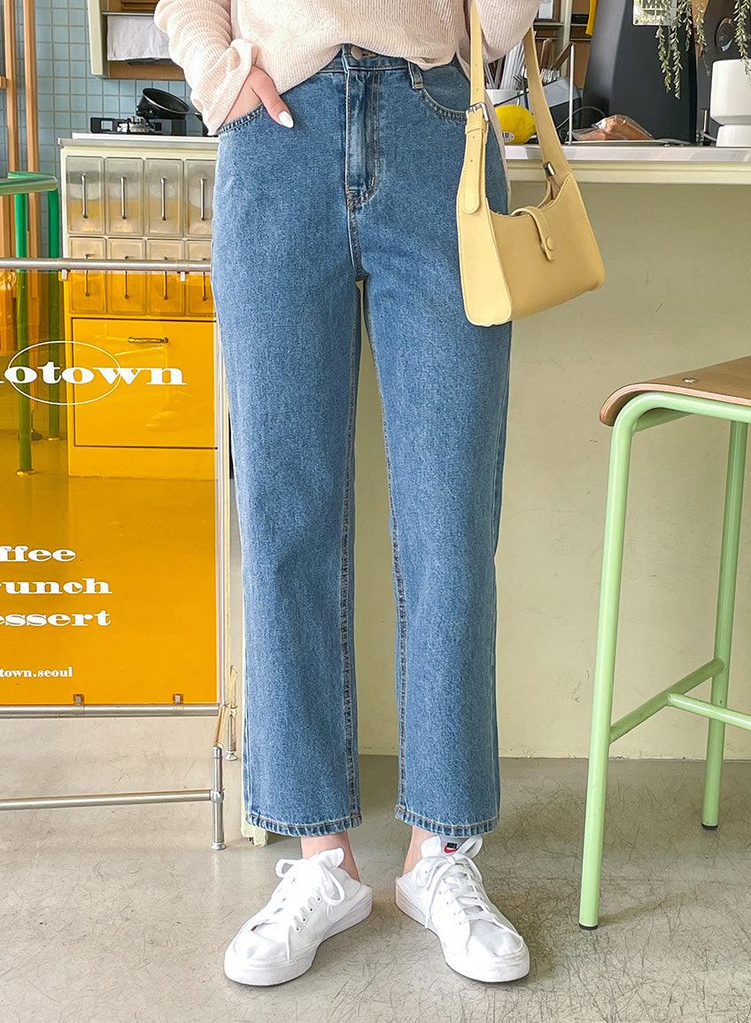 【現貨/必入單品!】韓製直筒牛仔褲<KR>(S-L) - IKIMSTORE