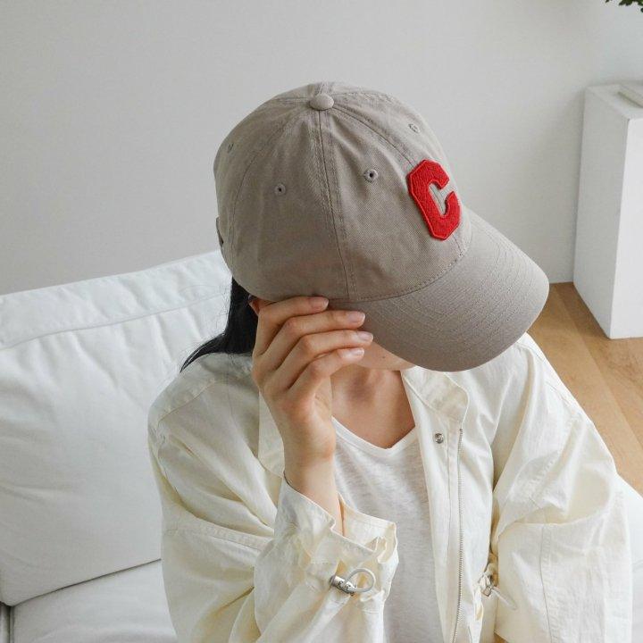 C字母貼布CAP帽<KR> - IKIMSTORE