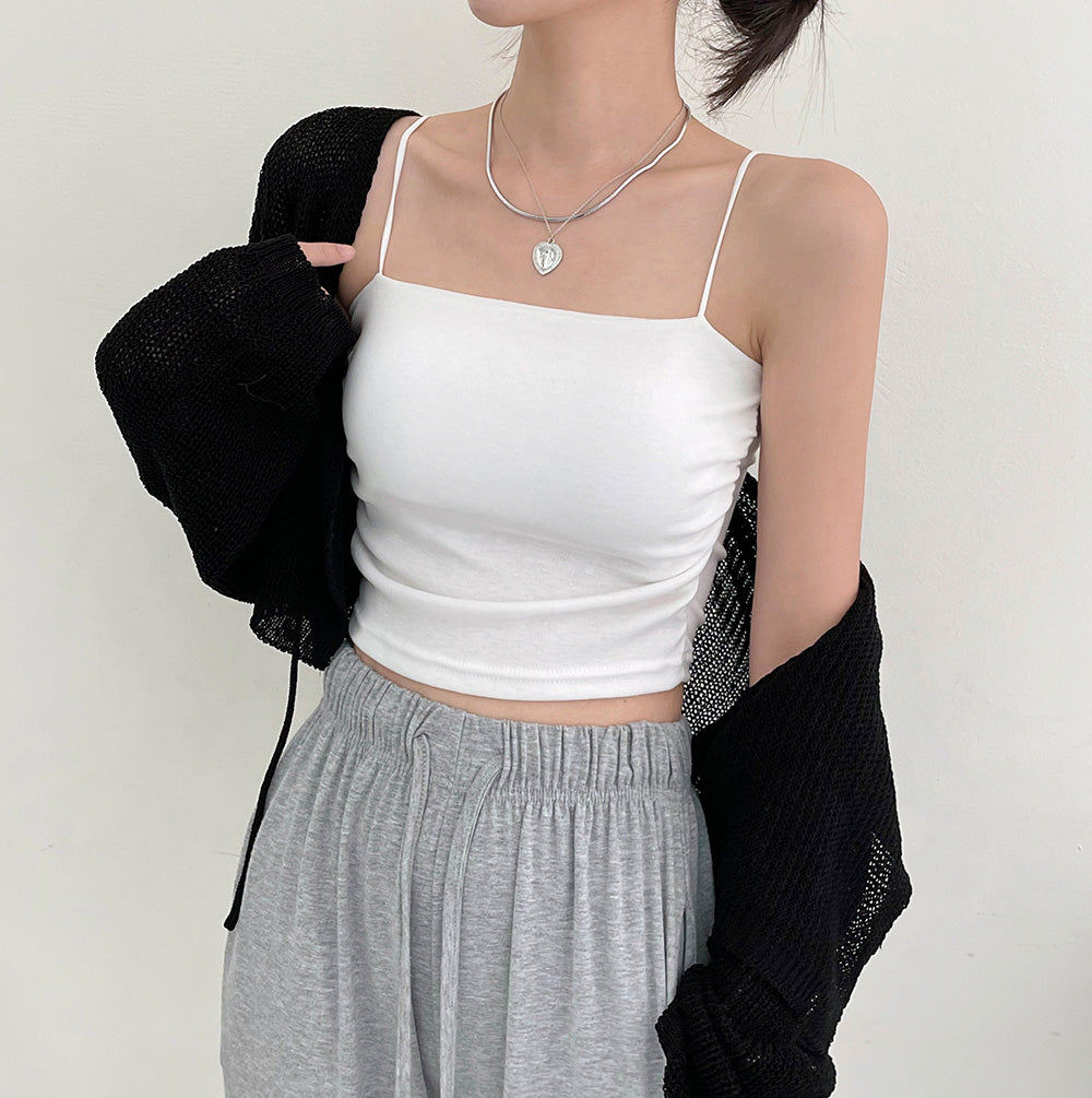 【2件起$139件✨/連Pad】韓製抽褶方領Bra Top