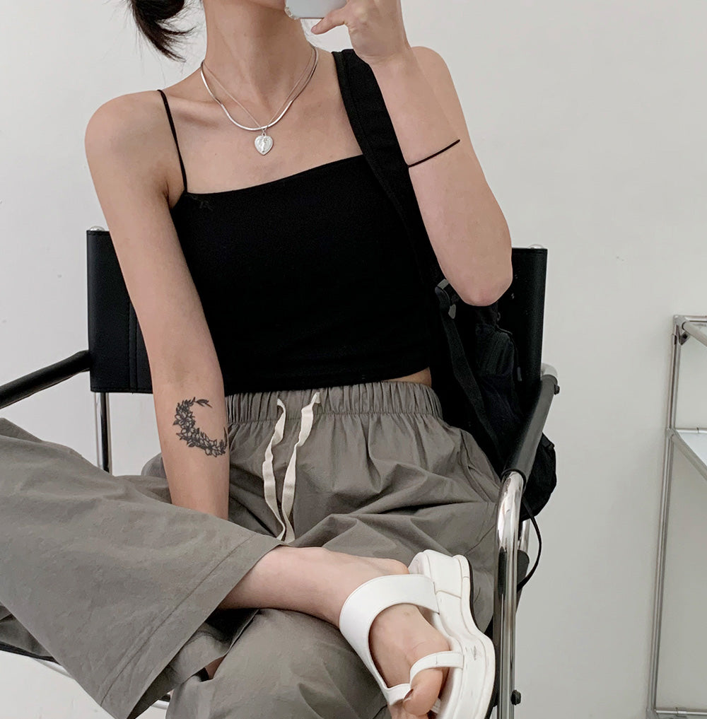 【2件起$139件✨/連Pad】韓製抽褶方領Bra Top