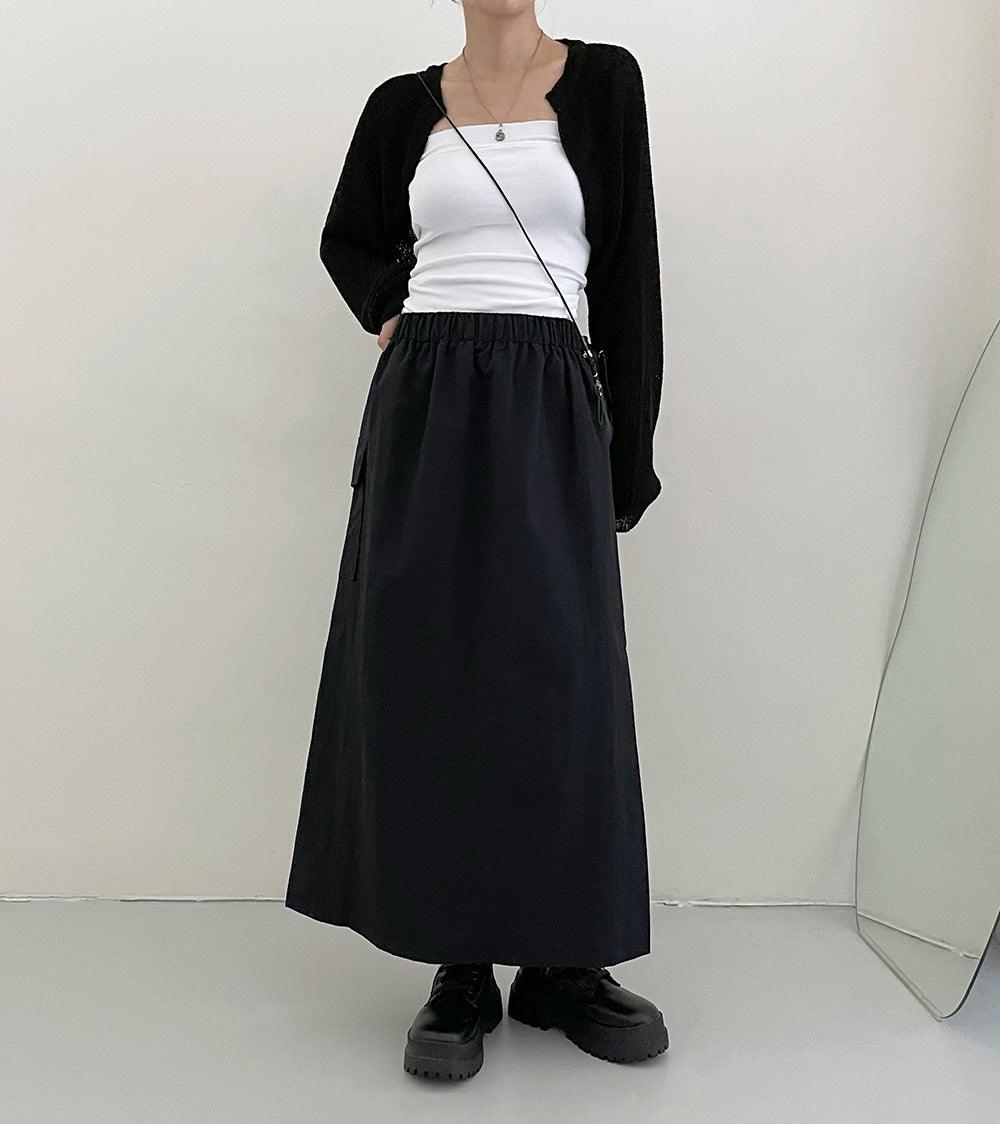 【輕盈料】日系工裝口袋長裙<KR> - IKIMSTORE