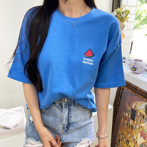 🇰🇷韓製水果刺繡短袖T恤<KR> - IKIMSTORE