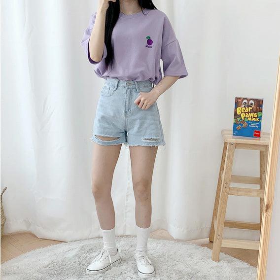 🇰🇷韓製水果刺繡短袖T恤<KR> - IKIMSTORE
