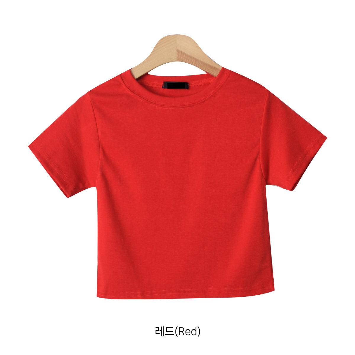 韓製日常棉質crop tee<KR> - IKIMSTORE