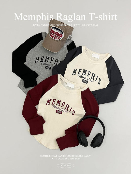 【現貨倒數!】韓製Memphis撞色插肩袖T恤<KR> - IKIMSTORE