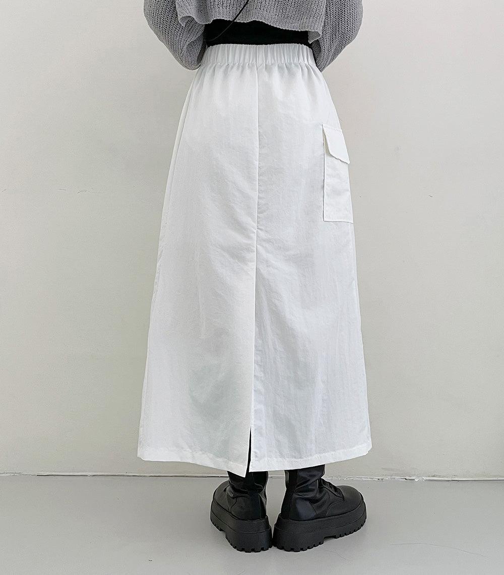 【輕盈料】日系工裝口袋長裙<KR> - IKIMSTORE