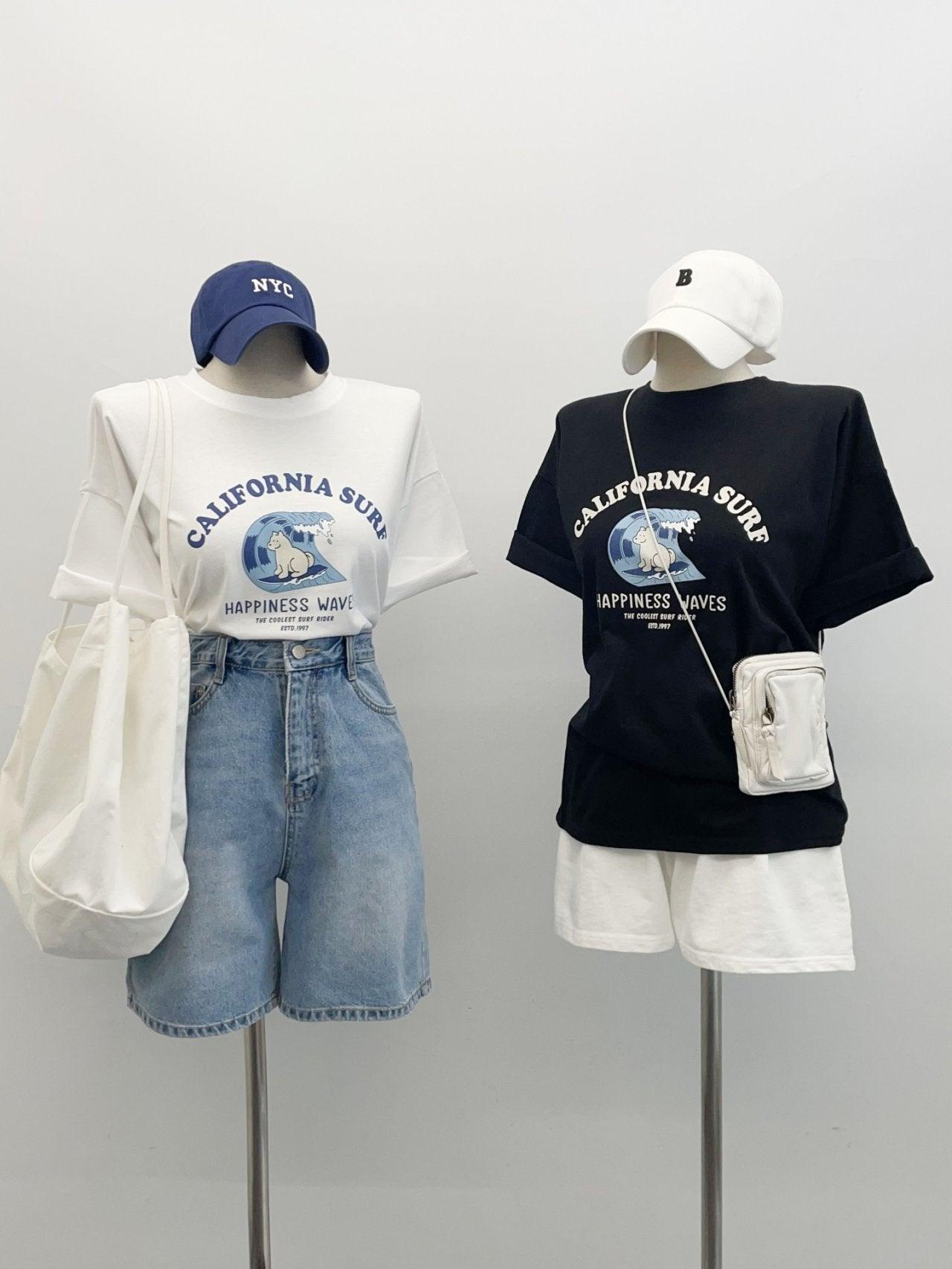 【現貨黑】 California滑浪犬短袖T恤<KR> - IKIMSTORE