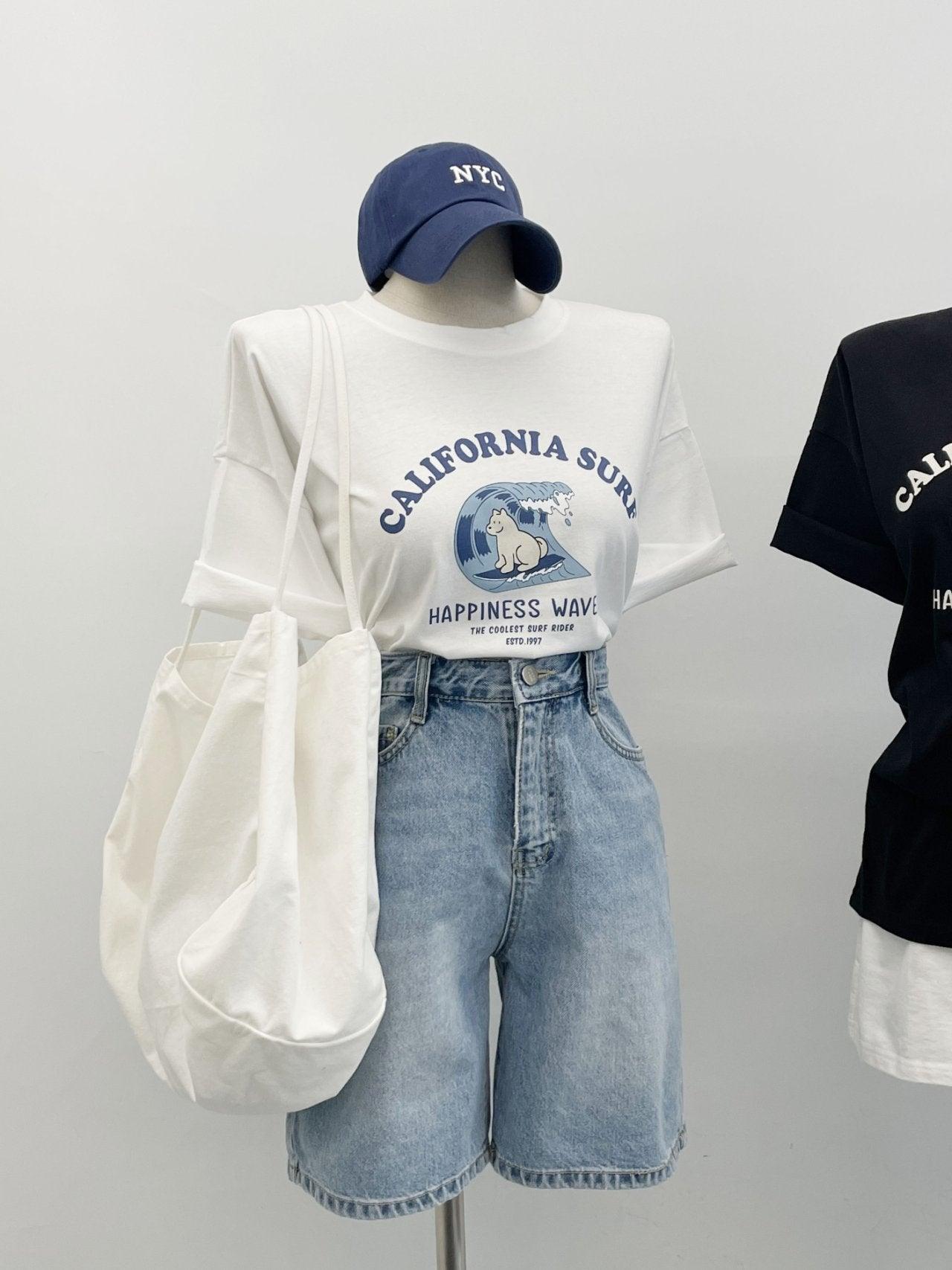【現貨黑】 California滑浪犬短袖T恤<KR> - IKIMSTORE