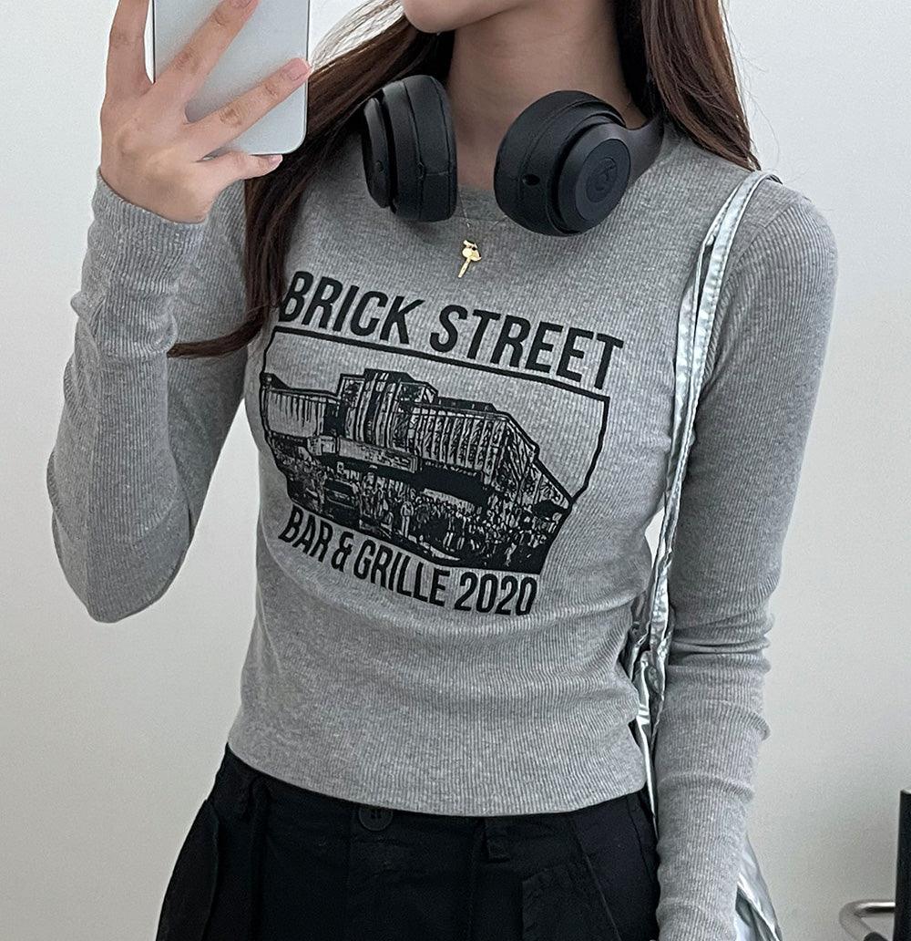 韓製Street羅紋長袖T恤<KR> - IKIMSTORE