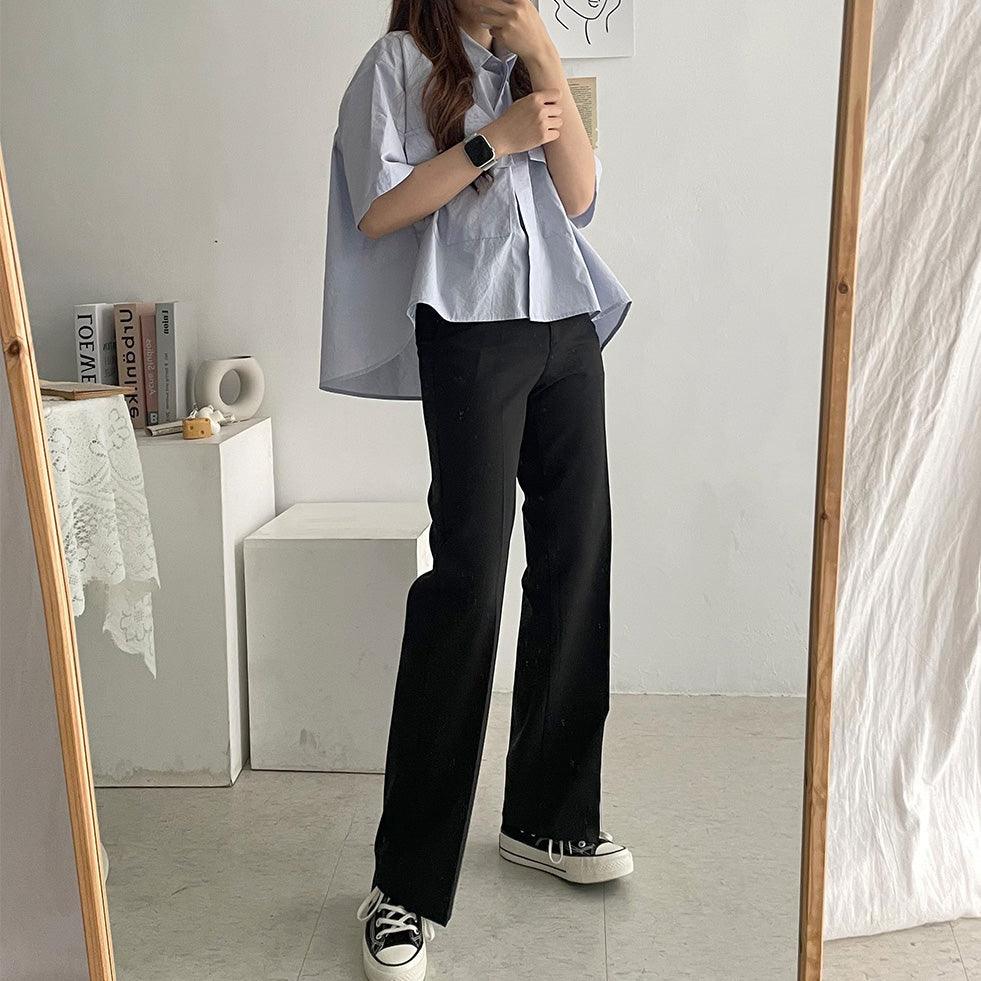 現貨倒數!【Regular Fit!】日常西裝闊腿褲<KR> (S-L) - IKIMSTORE