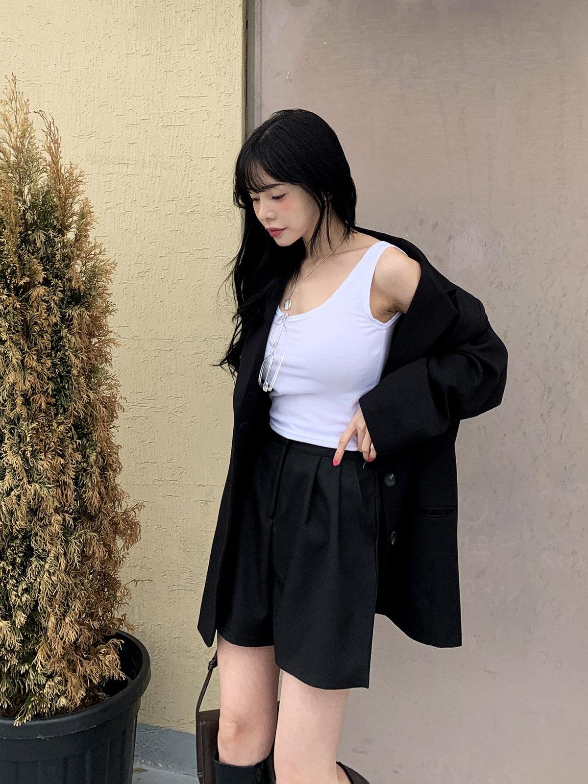 收副乳U領薄款背心<KR> - IKIMSTORE
