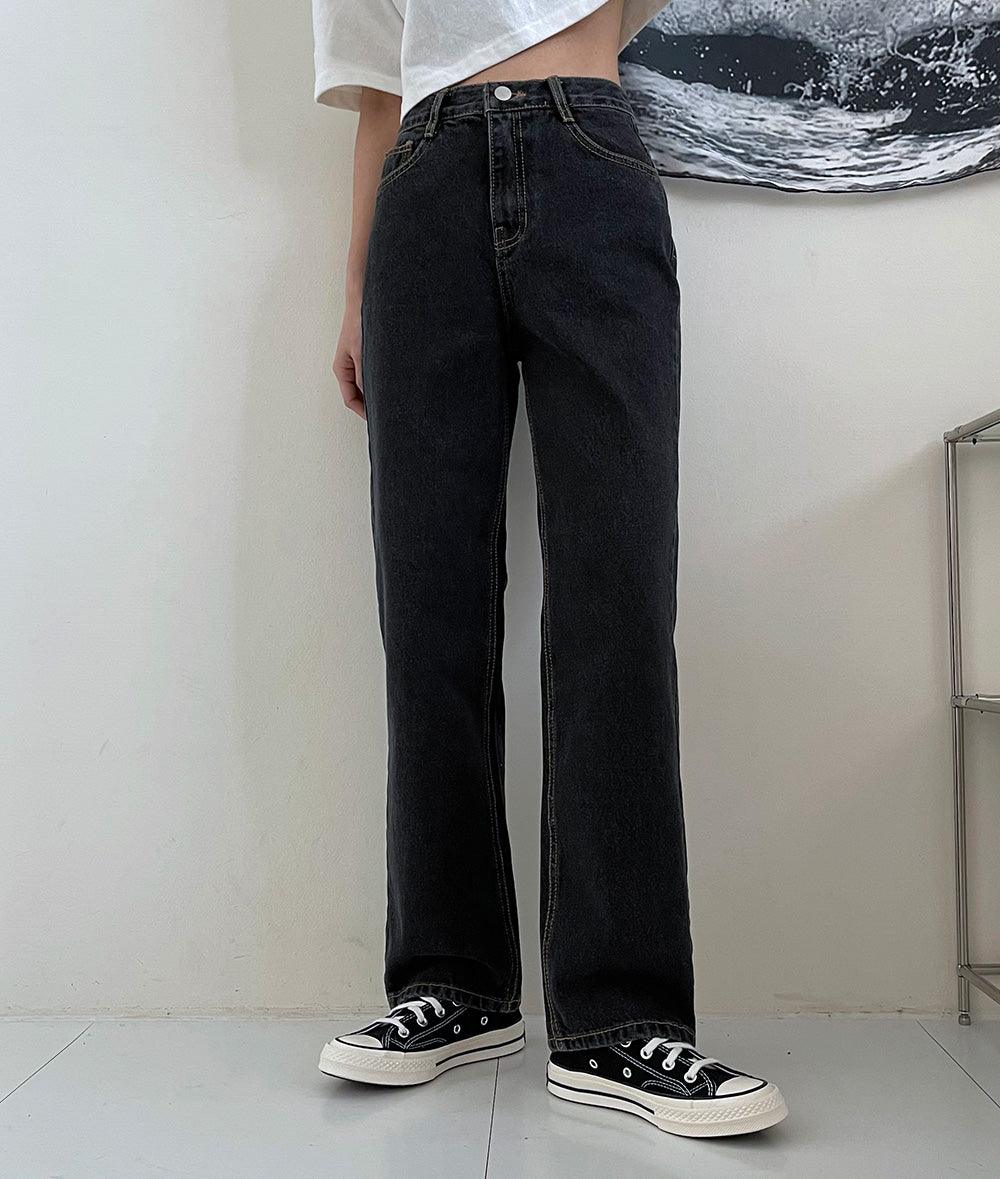 【Straight Fit!】韓製直筒六色牛仔褲<KR>(S-L) - IKIMSTORE