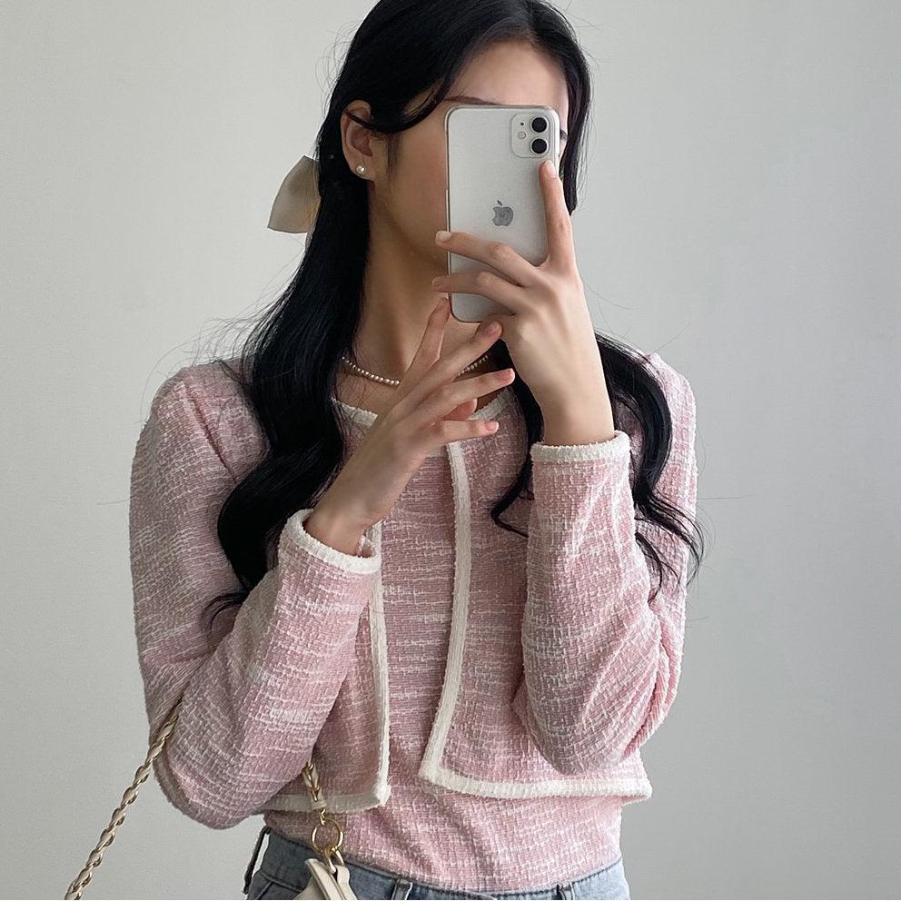 韓製高貴粗花呢背心+外套SET<KR> - IKIMSTORE